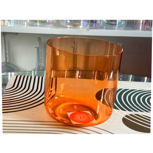 VAMN MAVN Clear Blue Color Design D Sacral Chakra Quartz Crystal Singing Bowl 6