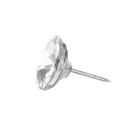 Joyhey 30 Pcs 16 mm Diamond Crystal Upholstery Tacks Nails for Sofa Headboard Furniture Wall Decor