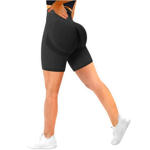 LUODITO Scrunch Butt Lifting Shorts for Women Workout Gym Smile Contour Seamless Leggings High Waist Ruched Booty Yoga Shorts