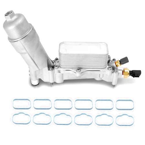 Somusen 926-959 Full Aluminum Engine Oil Filter Housing with Oil Cooler Sensors and Gaskets Kit Compatible with 2011-2016 Chrysler 200 300 Dodge Charger Challenger Journey Wrangler Ram ProMaster 3.2L 3.6L