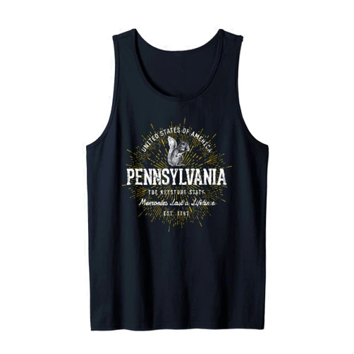 Pennsylvania Souvenirs by Treaja Vintage State of Pennsylvania Retro Tank Top