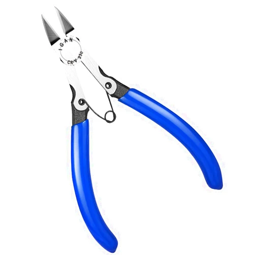 IGAN-330 Flush Cutters, Precision Wire Cutter, Flush Pliers, Wire Snips, Electrical Cutters, Sprue, Side & Small Wire Nippers, Diagonal Cut Snips, Ideal for Electronics & Precision Cutting Needs