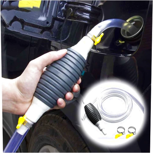 Ankikina Multifunction Liquid Sucker Pump, 2024 New Manual Fuel Transfer Pump Gasoline Transfer Pump for Gas Gasoline Oil Fuel Petrol Diesel Fluid Water Fish Tank (9.8ft)