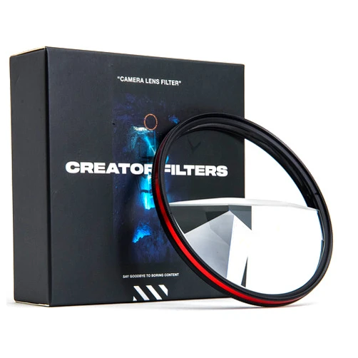 CREATOR FX Split Glass Prism Lens Filter | Half Kaleidoscope Filter for DSLR Cameras | Special Effects Rotating Glass | Fractal Filter to Refract Multiple Images (Fits 82mm, 77mm, 72mm, 67mm Ø)