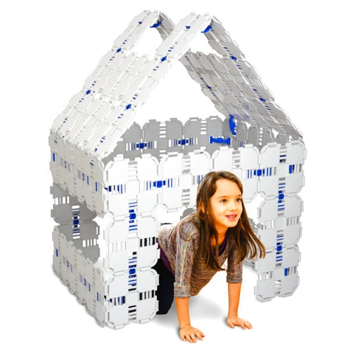 Fort Boards Fort Building Kit | Jumbo Blocks - Kids Building Toys | 90 Piece Set: Gray