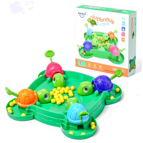 AIUAZA Hungry Turtle Chess Board Game, Hungry Box Game, Turtle Eating Beans Chessboard Game, Party and Party Family Toys, Toys, 2-4 Person (36beans)