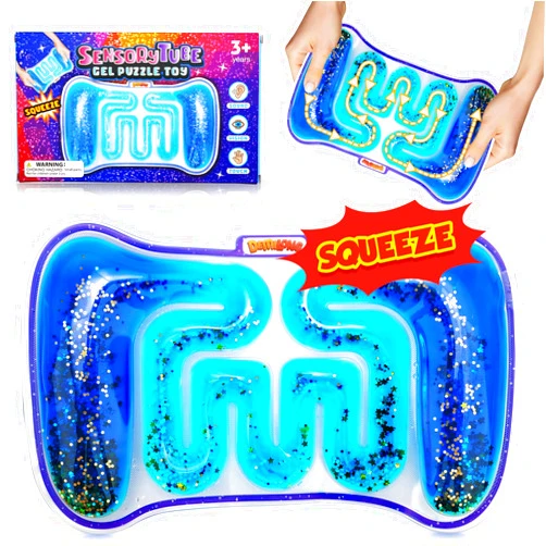 Demilong Squishy Sensory Toys for Kids - Fidget Toys Sensory Tube for Autistic Children Special Needs, Sensory Toys for Kids with Autism - Sensory Fidget Toys with Filled Goo for Calming Down Classroom