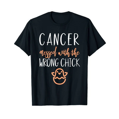 Uterine Cancer Gifts Uterine Endometrial Cancer Messed With The Wrong Chick Girl T-Shirt