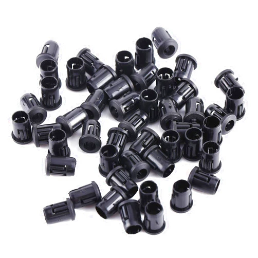Asixxsix 3mm 5mm 8mm 10mm LED 50Pcs Lamp Socket Diode Holder,LED Light Mounting Holders,Black Plastic Mounting Holders,(5mm)