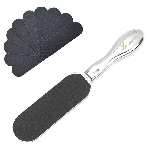 Homeve Professional Pedicure Foot File - Reusable Stainless Steel Cracked Skin Corns (Large Foot File)…