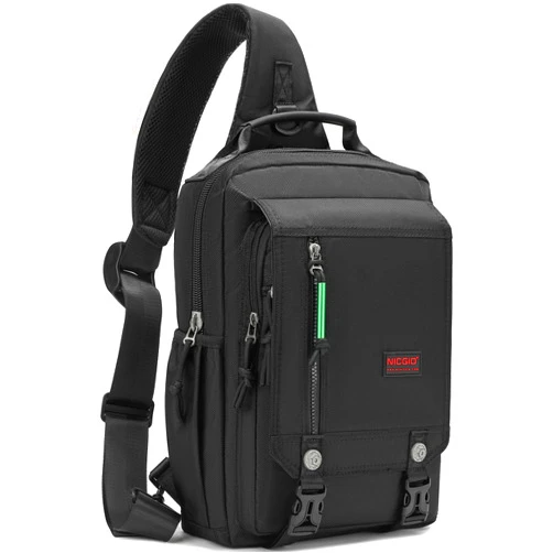 NICGID Sling Bags Chest Shoulder Backpacks, 13.3'' 14.1'' 15.6''Laptop Backpack Crossbody Messenger Bag Travel Outdoor