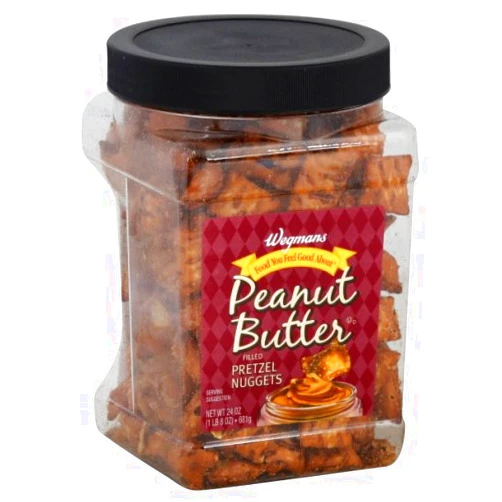 Wegmans Wgmns Food You Feel Good About Filled Pretzel Nuggets, Peanut Butter Filled , 24 Oz ( PAK of 2 )