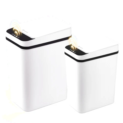 FRESHLIX Bathroom Smart Touchless Trash Can 2.6 Gal & 4 Gal Automatic Motion Sensor Rubbish Can with Lid Electric Narrow Small Garbage Bin for Kitchen, Office, Living Room, Toilet, Bedroom, RV