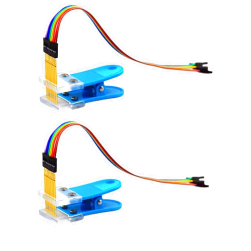 APBVIHL PCB Test Terminal with 2.54mm Pitch Gold Plated Pogo Pins 3P to 10P Burning Programming Tool Set of 2 (2.54mm 1x6pin)