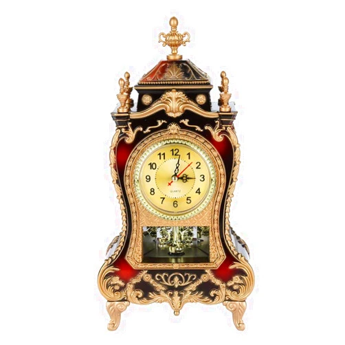 Nannday Vintage Table Clock, Antique Home Hotel Decorative Desk Alarm Clocks(Brown)