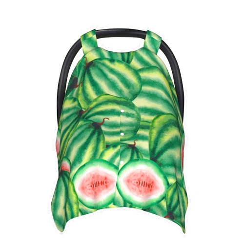 Schgap Watermelon Car Seat Cover Canopy for Baby Nursing Cover Breastfeeding Baby Carrier Cover Carseat Canopy for Newborn Shower Gift