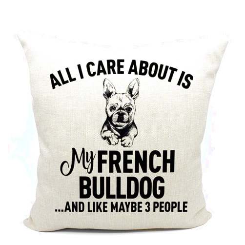 Mancheng-zi frenchie gifts for women,french bulldog gifts,french bulldog Pillow Covers 18x18,french bulldog decor,frenchie gifts,french bulldog gifts for women,bulldog decor,reserved for The dog pillow