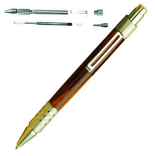 Penn State Industries PKEDCDST DuraClick EDC Click Ballpoint Pen Kit Woodturning Project (1, Stainless Steel)