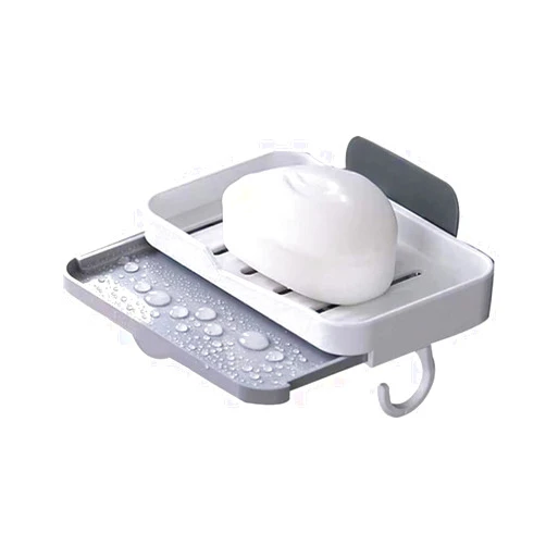 NOOMIEQCF Household Soap Dish Wall Mounted Soap Box No Punching Soap Holder for Bathroom washroom