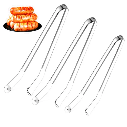 ANTAND BBQ Sausage Turning Tongs,2024 New Stainless Steel Hot Dog Turning Tongs for Cooking,Long Handle Kitchen Grill Tong Barbecue Sausage Turning Tongs for Bacon Steak Meat Vegetables Outdoor(3Pcs)