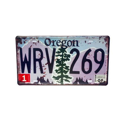 KOSICORN Oregon Vintage License Plates American Auto Metal OR License Plates Vintage Rusty Logo Novelty License Plates Decorative Car Front Covers Garage Interior Wall Decor 12