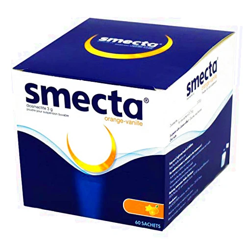 Smecta IPSEN Original Smecta 3g Product of France 60 sachets Natural Treatment of Acute Diarrhea