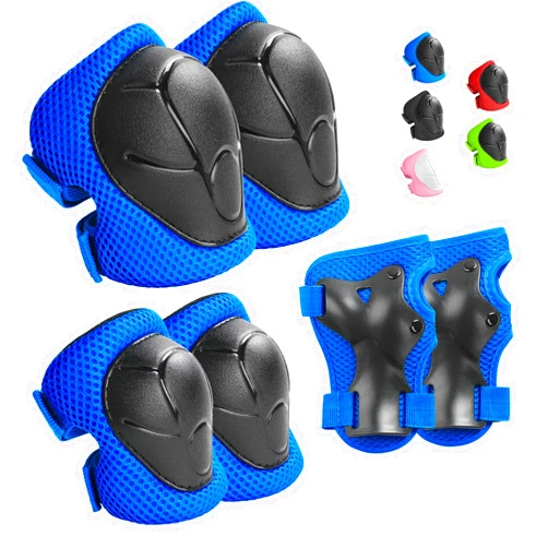 Wemfg Kids Protective Gear Set Knee Pads for Kids 3-14 Years Toddler Knee and Elbow Pads with Wrist Guards 3 in 1 for Skating Cycling Bike Rollerblading Scooter