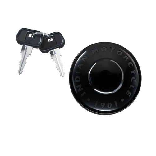 Indian Motorcycle Gas Cap Locking With Keys, Black, for Specific Chief, Super Chief, Sport Chief, Chieftain, Roadmaster, Springfield Models and More, for Security, Custom Style - 2884600-266