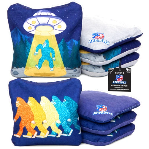 Play Platoon ACO Tournament Series Pro Cornhole Bags Set of 8 Regulation Professional Corn Hole Bean Bags - Competition Weight - Dual Slick and Stick