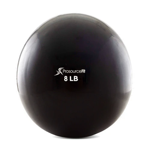 ProsourceFit Weighted Toning Exercise Balls for Pilates, Yoga, Strength Training and Physical Therapy, 2 lb to 8 lb, Color Coded