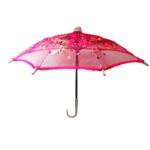 Handmade Umbrella Chhatra For Religious Sculpture/Bal Krishna/Ganesha/Laddu Gopal Idol Red 3AU15