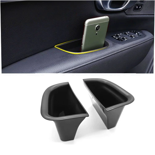 Rogierra for VOLVO S90 2017-2022 Front Door Storage Organizer Door Side Handle Storage BoxTray Phone Container Door Pocket Insert Tray Door Armrest Organizer Container for VOLVO S90 Accessories (2 Pack)