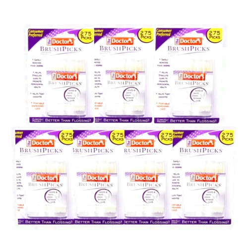The Doctor's BrushPicks Interdental Toothpicks, 275 Count (Pack of 7)