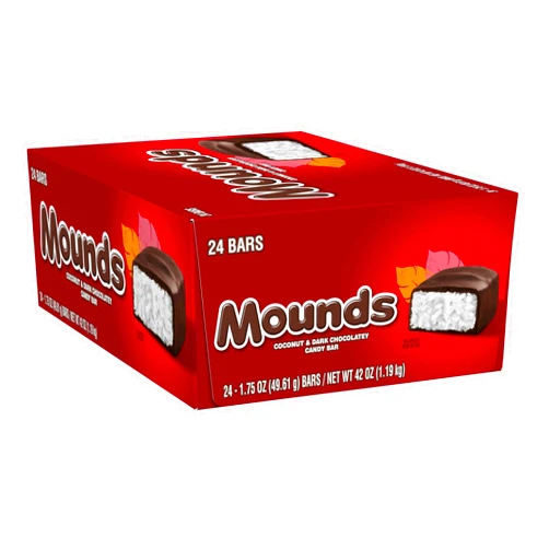 MOUNDS Coconut and Dark Chocolatey Candy Bars, 1.75 oz (24 Count)