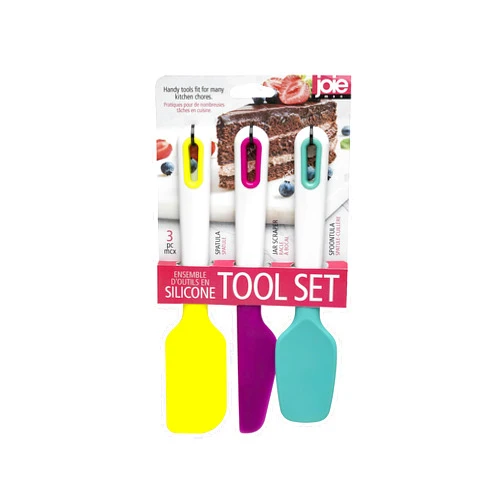 Joie Kitchen Gadgets 83000 Baking Spatula Set, Silicone, Yellow