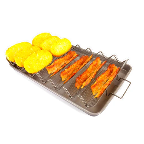 EaZy MealZ Texas Oven Crisper Tray Set Grey, Large