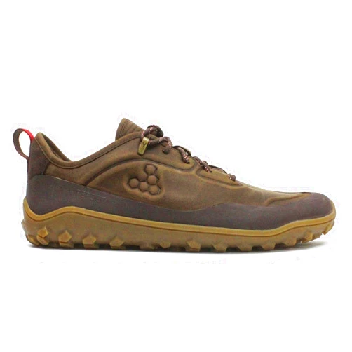 Vivobarefoot Tracker Leather Low Mens Barefoot Hiking | Waterproof, Lightweight & Puncture Resistant | All Weather & Terrains | Wide Fit Grounding Shoes | Bracken