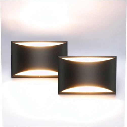 Aipsun Black Modern LED Wall Sconce Hardwired Indoor Wall Lights Set of 2 Up and Down Wall Mount Light for Living Room Bedroom Hallway Corridor Conservatory Warm White 3000K(with G9 Bulbs)