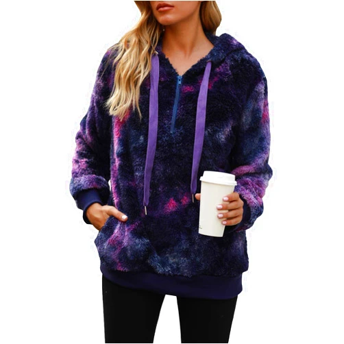 Yanekop Womens Hoodies Sherpa Pullover Sweater Fuzzy Fleece Sweatshirt Oversized Hoodie Cozy Outerwear with Pockets