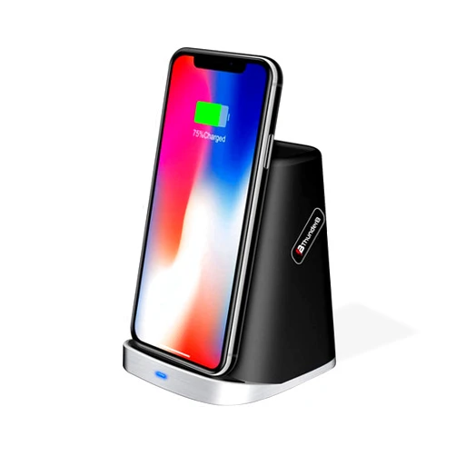 ThunderBs Thunderb Wireless Charger Stand with Accessories Holder - Fast Charging Stand Dock - Compatible with iPhone 14, 13, 12, 11, X, XR, Pro Max, Pro, and Samsung S23, S22, S21, S20, S10, Android