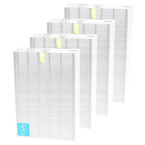 BesReyDa 4 Pack C545 True HEPA Replacement Filter S Compatible with Winix C545, B151, P150, 9300 Air Purifier, Replaces Filter S 1712-0096-00 and 2522-0058-00, H13 HEPA Filters
