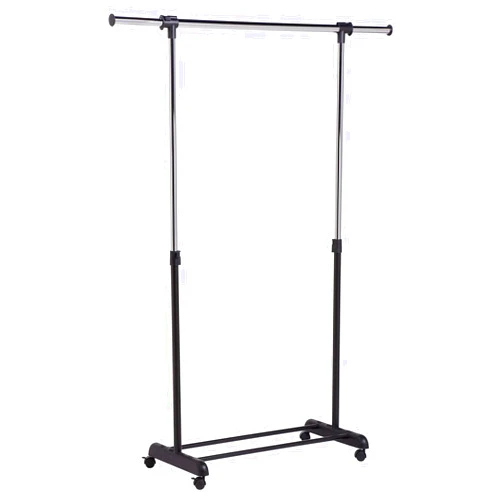 Honey-Can-Do Rolling Garment Rack with Adjustable Height and Width, Metal Clothes Rack, Heavy-Duty Organizer, Chrome
