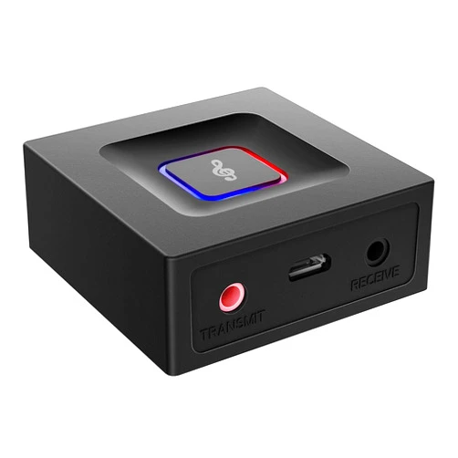 KAYSUDA Bluetooth 5.0 Receiver Transmitter Adapter HiFi 2-in-1 3.5mm Wireless Audio Adapter Car Kit Low Latency for Headphones Speakers MP3 / MP4 iPhone TV/Home Stereo System