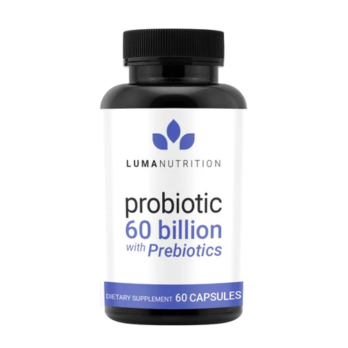 Luma Nutrition Probiotics 60 Billion CFU with Prebiotics - Probiotics for Women - Probiotics for Men - Formulated for Digestive Health - 60 Capsules