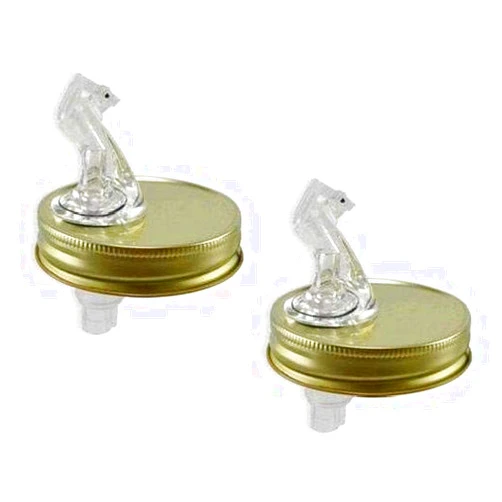 Home Brew Ohio Mason Jar Pouring Spout Regular Jar Size 2 Pack (With flipper)