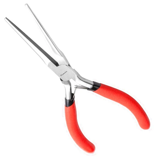 Outeels Needle Nose Pliers 6 Inch - Precision Pliers with Extra Long Tapering and Non-Serrated Jaws for Jewelry Making, Bending Wire and Small Object Gripping - Pack 1