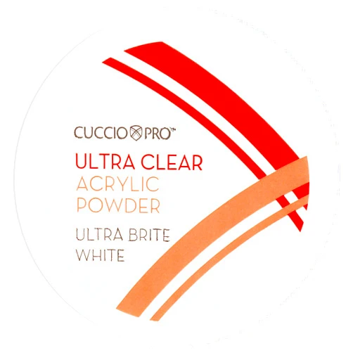 Cuccio Pro Ultra Clear Acrylic Powder - Ultra Brite White 1.6 Oz
