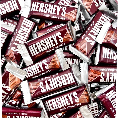CRAZYOUTLET HERSHEY'SBars Milk Chocolate Candy, Snack Size, Bulk Pack 2 Pounds (About 70 Count)