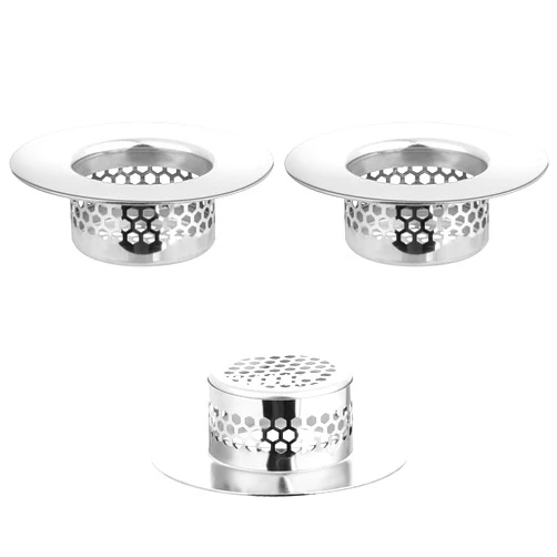 Hariendny 3 PCS Sink Strainer Shower Drain Hair Catchers Bathtub Lavatory Sink Drain Strainer Stainless Steel Drain Filter Bathroom Sink Strainer Basket Fit Hole Size from 1.25