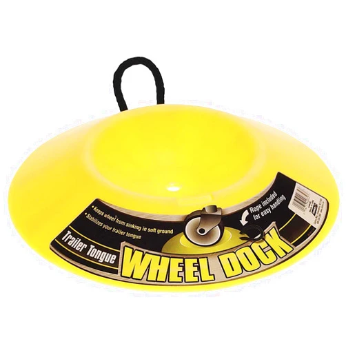 Camco Heavy Duty Wheel Dock with Rope Handle - Helps Prevent Trailer Wheel from Sinking Into Dirt or Mud, Easy to Store and Transport (44632)